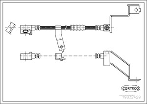 Bromsslang framaxel höger Höger chrysler voyager / grand voyager iii 4797620