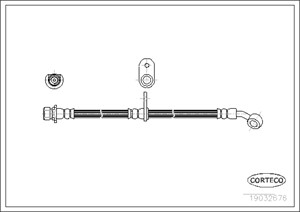 Bromsslang Bakaxel vänster Vänster honda prelude iv 01468SS0010 46431SS0003