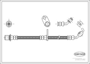 Bromsslang framaxel höger Höger toyota rav 4 ii 9094702C54