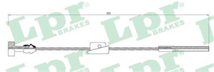 Kabel, parkeringsbremse, Foran