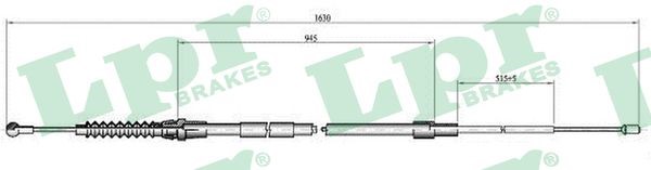 Vajer parkeringsbroms Bak vw touran 1T0609721K 1T0609721L 1T0609721M