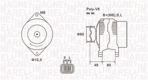 Generator nissan almera ii almera hatchback ii almera tino primera primera hatchback primera kombi primera traveller 231004M510,