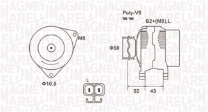 Generator hyundai santa fé i sonata iv trajet kia sportage ii 3730037800