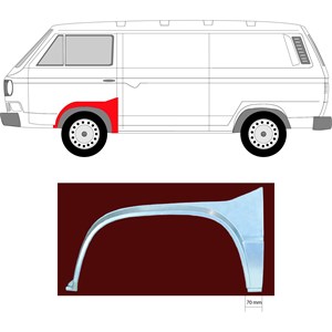 Skärm Vänster fram vw transporter t3 buss transporter t3 flak/chassi transporter t3 skåp 251 809 243B 251 809 253