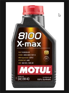 Motorolje Motul 8100 X-Max 0W-40, Universal