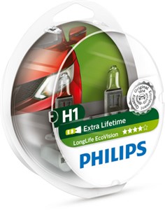 Halogenlampe PHILIPS LongLife EcoVision H1 P14,5s