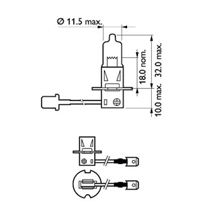 Halogenlampe PHILIPS Vision H3 PK22s