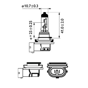 Halogenp&#230;re PHILIPS LongLife EcoVision H11 PGJ19-2