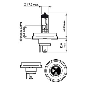 Halogenlampe PHILIPS Visio R2 P45t-41