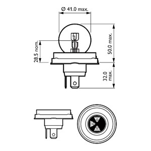 Halogenp&#230;re PHILIPS R2 (bilux) P45t-41