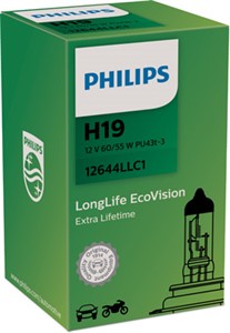 Halogeenilamppu PHILIPS LongLife EcoVision H19 PU43t-3