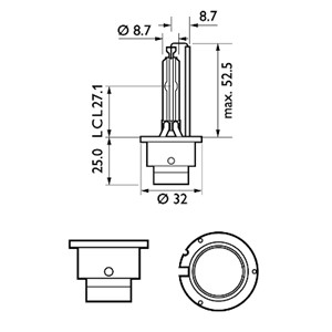 Xenonp&#230;re PHILIPS Xenon LongerLife D2S P32d-2