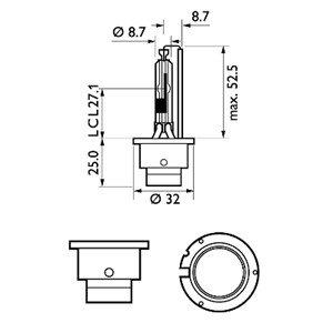 Xenon lampe PHILIPS Xenon X-tremeVision gen2 D2R P32d-3