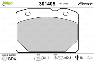 Bilde av Bremseklosser Sett, Framaksel, Lada 1200-1500 Kombi, 1200-1600, Nova, Nova Kombi, Toscana, 2101350109001, 2101-3501090-01