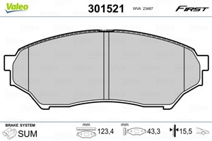 Bilde av Bremseklosser Sett, Framaksel, Mitsubishi Pajero Pinin I, Mr475453