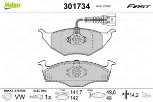 Bromsbeläggsats Framaxel audi a2 8Z0698151