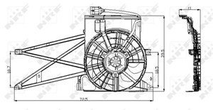 Ventilator, motorkj&#248;ling, Venstre