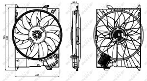 Ventilator, motorkj&#248;ling, Nede, Senter