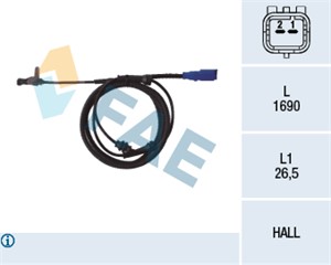 Sensor, hjulturtall, Bakaksel