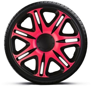 Hjulkapsler/navkapsler, 13 Inch, NASCAR PINK Black