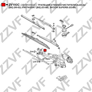 Visker stangsystem, Foran