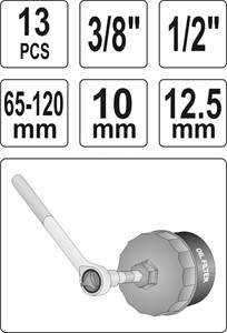 Oljefiltern&#248;kkel 13 pcs, Universal