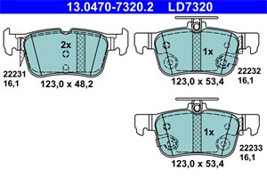 Bilde av Bremseklosser Sett, Bakaksel, Ford,ford Usa, 5302023, 5333787, 5333798, 5341207, Dg9c-2m007-bb, Dg9c-2m007-cb, Dg9c-2m007-db, Dg9c-2m007