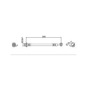 Bromsslang Bakaxel höger På bromsok nissan qashqai suv ii 462104EA2D 46210-4EA2D