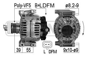 Generator opel signum halvkombi vectra c vectra c gts vectra c kombi vauxhall signum vectra mk ii 24 455 913 62 04 118 93 172 0