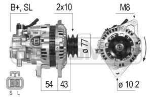 Bilde av Dynamo, Mitsubishi L 300 Skåp Iii, L200, L400 Buss, Pajero Ii, Pajero Canvas Top Ii, Pajero Sport I, A002tn1199, A003t15099, A003tn0399,