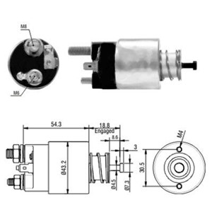 Magnetswitch startmotor hyundai atos getz i10 i kia picanto i 36100-02511* 36100-02511 36100-02550* 36100-02550 36100-02555*,