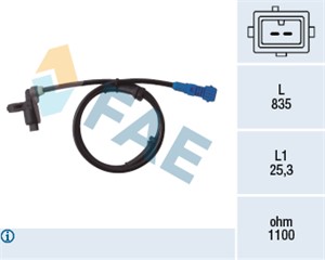 Sensor, hjulturtall, Framaksel