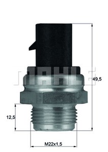 Temperaturbryter, radiator ventilator