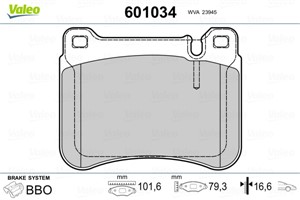 Bromsbeläggsats Framaxel mercedes-benz 0044205120 44205120 A0044205120