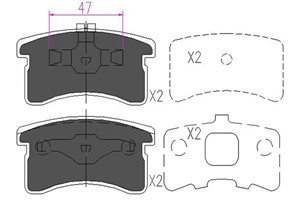 Bilde av Bremseklosser Sett, Framaksel, Daihatsu Copen, Cuore Iv, 0449187204000, 0449187205000, 0449187206, 0449187206000, 0449187209000, 0449187