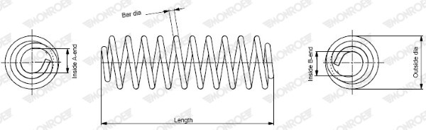 Spiralfjäder Bakaxel toyota yaris 4823152060 48231-52060