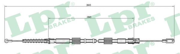 Kabel, parkeringsbremse, Bak, Høyre, audi a4 b6, a4 b6 avant, a4 b6 cabriolet, a4 b7, a4 b7 avant, a4 b7 cabriolet, seat exeo, exeo st,