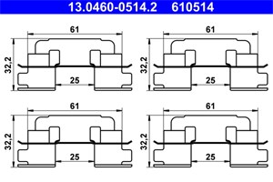 Bilde av Tilbehørsett, Bremseklosser, Framaksel, Land Rover Freelander I, Freelander Soft Top I