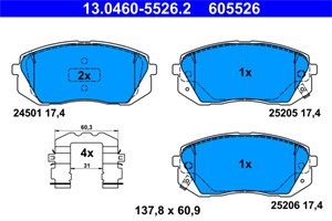 Bilde av Bremseklosser Sett, Framaksel, Hyundai Kona, Kona Skåp/suv, Tucson, Tucson Skåp/suv, Kia Sportage Iv, Sportage Van Iv, 58101-cma10, 5810