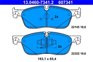 Bromsbeläggsats Framaxel jaguar f-pace xe xf ii xf sportbrake land rover range rover velar LR090689 T4N 13434 T4N 9760