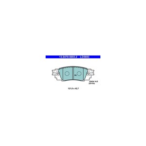 Bilde av Bremseklosser Sett, Bakaksel, Lexus Es, Nx, Ux, Toyota Camry, C-hr, C-hr Van, Corolla Cross, Rav 4 V, Rav 4 Van V, 04466-10010, 04466-33