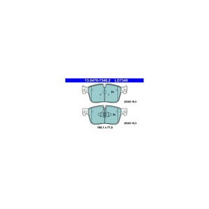 Bromsbeläggsats Framaxel jaguar f-pace xe xf ii xf sportbrake land rover range rover velar LR064687 LR111385 T2H 16147 T2H 210