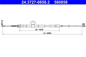 Kabel, parkeringsbremse