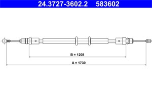 Kabel, parkeringsbremse, Bak