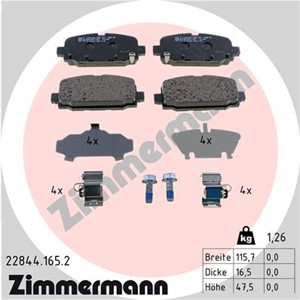 Bilde av Bremseklosser Sett, Bakaksel, Jeep Compass, 155250163, 68353597aa, K68353597aa