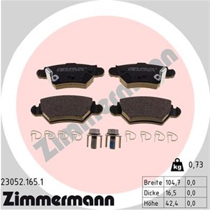 Bilde av Bremseklosser Sett, Bakaksel, Framaksel, Chevrolet,opel,vauxhall, 09117717, 09195685, 09198598, 1605025, 1605039, 1605040, 1605093, 1605