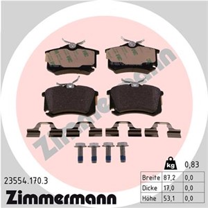 Bilde av Bremseklosser Sett, Bakaksel, Audi,citroën,ds,peugeot,renault,seat,skoda,vw, 1 001 096, 1 027 640, 16 070 832 80, 16 092 528 80, 16 231