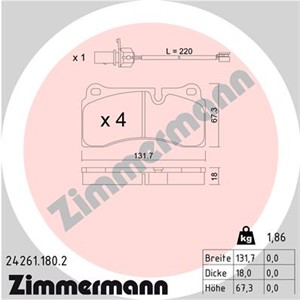 Bilde av Bremseklosser Sett, Bakaksel, Audi,lamborghini, 320 005 61, 400 698 151, 420 698 451 B, 420 698 451 C, 420 698 451 F, 420 698 451 H, 420