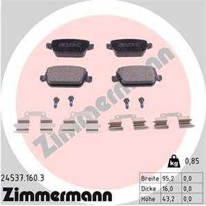 Bromsbeläggsats Bakaxel land rover freelander 2 volvo s80 ii v70 iii xc70 ii 30671576 30742490 30794553 LR003655 LR003657