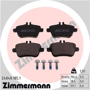 Bilde av Bremseklosser Sett, Bakaksel, Mercedes-benz, 006 420 2320, 006 420 7920, 006 420 8020, 006 420 8120, 006 420 8320, 007 420 9420, 007 420